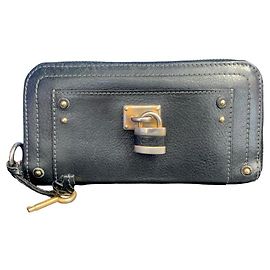 CHLOÉ Paddington wallet Black Gold hardware