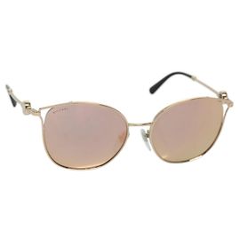 Bulgari Óculos de sol BVLGARI de metal dourado Auth BA5564 Dourado