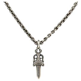 Chrome Hearts Double Dagger Papierkette Halskette Ag925 Silber Auth 138946M Silber