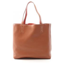 Bolsa tote Hermès Double Sens 36 Marrom Bordeaux
