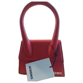 Jacquemus Chiquito Medium Red Leather Handbag Red