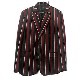 Blazer a Rayas Versace Negro Blanco Roja