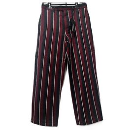 Versace Regimental Striped Trousers Black White Red