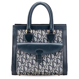 Dior-Dior Blue Diorissimo Trotter Canvas Tote-Blue,Navy blue