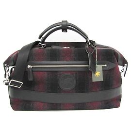 Autre Marque Sac Boston Check 2 voies Hunting World Noir Rouge