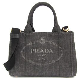 Borsa a Spalla e Tote Donna Prada Canapa 1BG439 Nero