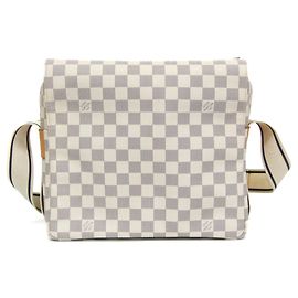 Louis Vuitton Damier Azur Naviglio Shoulder Bag Eggshell
