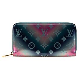 Cartera Zippy Monogram Vernis Louis Vuitton Rosa Azul Multicolor