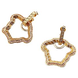Orecchini in strass Medusa Greca di Versace D'oro