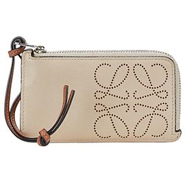 Loewe Anagram Wallet/Coin Case Beige