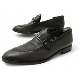 MOCASSINI IN PELLE GRAINED BERLUTI FLANEUR 7 41 DETTAGLIO B GRIGIO Nero