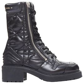 Botas de combate acolchadas negras Christian Dior Negro