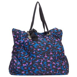 Lanvin Leopardenmuster Schleifen Schultertasche Lila