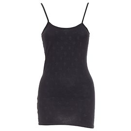 Vestido slip de algodón Dagger de Chrome Hearts Negro