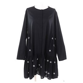 Autre Marque Merlette Blumenperlenkleid Schwarz