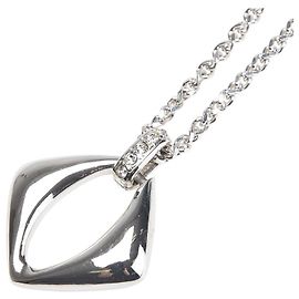 Yves Saint Laurent Collar de cadena con strass de Saint Laurent Plata