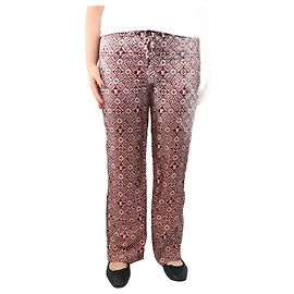Louis Vuitton Rote Seidenhose mit Druck - Größe UK 12 Rot