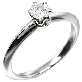 Tiffany & Co. Tiffany Setting Solitärring aus Platin mit RBC-Diamant Silber