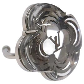 LOUIS VUITTON Berg Alafoli Ring metal Silver M65665 #21(JP Size) LV Auth 135225V Silvery