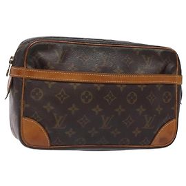 LOUIS VUITTON Monogram Compiegne 28 Clutch Bag M51845 LV Auth BA5404 Monogram