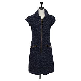 LOUIS VUITTON Camicia One Piece Denim Blu Navy LV Auth 137475M Blu navy