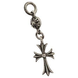 Collana Chrome Hearts 1 Ball Tiny CH Cross Top in argento Ag925 Auth 138947M Argento