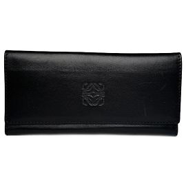 Vintage Loewe Madrid Leather Wallet black Black