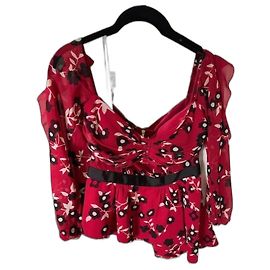 Top rouge en polyester Self Portrait Rouge