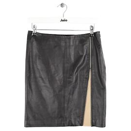 Claudie Pierlot Mini falda de cuero negra Negro