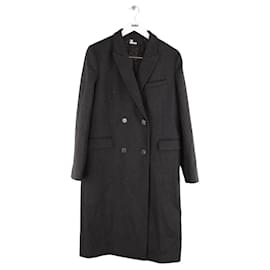 The Kooples Schwarzer Wollmantel Schwarz