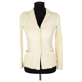 Issey Miyake Chaqueta de Algodón Ecru Crudo