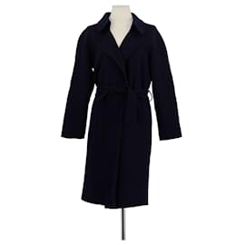 Sandro Navy wool trench coat Navy blue