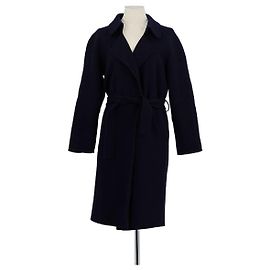 Sandro Trench coat de lana marina Azul marino