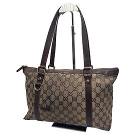 Borsa a mano vintage Gucci monogramma beige e marrone Beige