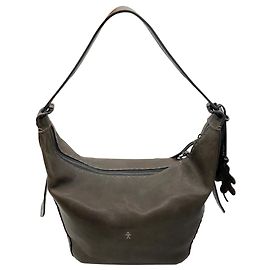 Henry Béguelin Henry Beguelin Dark Grey Medium Ilenia Old Iron Leather Shoulder Bag Grey