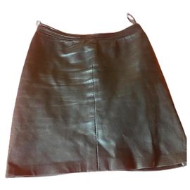 Loewe Lambskin Mini Skirt Black Black