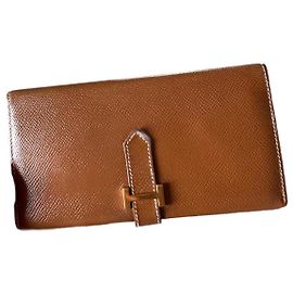 Hermès Béarn Wallet Gold Epsom Leather Brown Caramel Camel