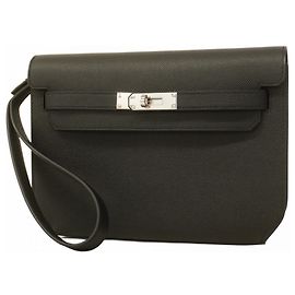 Sac à main Kelly Depeche 25 d'Hermès Noir