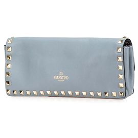 Borsa Clutch Valentino Rockstud Blu
