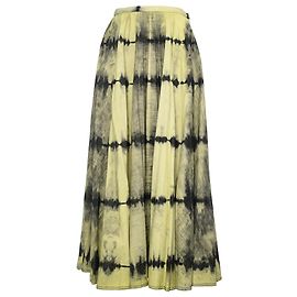Saia plissada tie-dye Christian Dior Amarelo