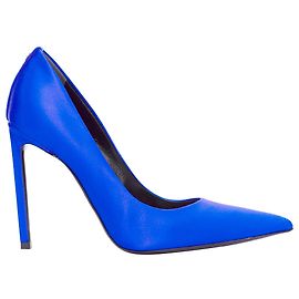 Tom Ford blue satin stiletto pumps Blue