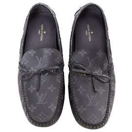 Louis Vuitton grey monogram mocassins Grey