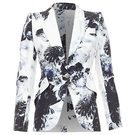 Blazer mit Blumenmuster von Alexander McQueen Weiß