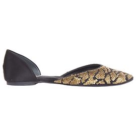 Ballerines en sequins dorés Roger Vivier Noir
