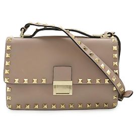 Rockstud Leder Schultertasche von Valentino Garavani Pink
