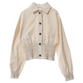 Giacca esterna in cotone Crudecell di Hermès Beige Crudo