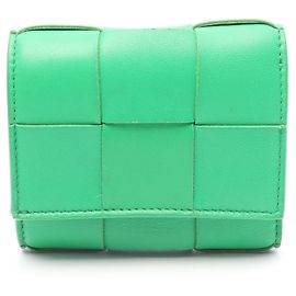 Cartera con cremallera Cassette Bottega Veneta Verde