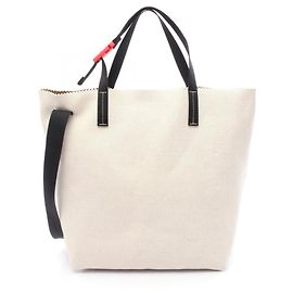 Marni Canvas Tote Bag Black Cream