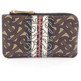 Monedero Burberry TB Monogram Castaño Multicolor