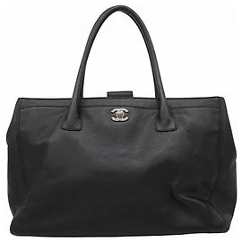 Chanel Executive Leather Tote Bag Black